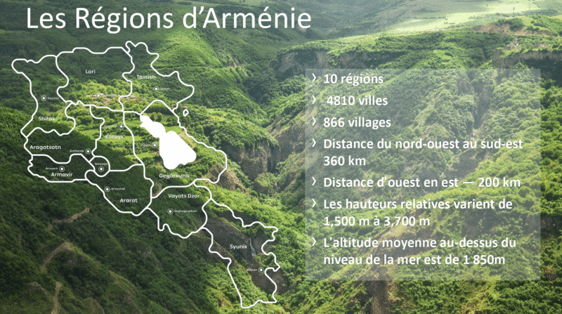 regions Armenie carte